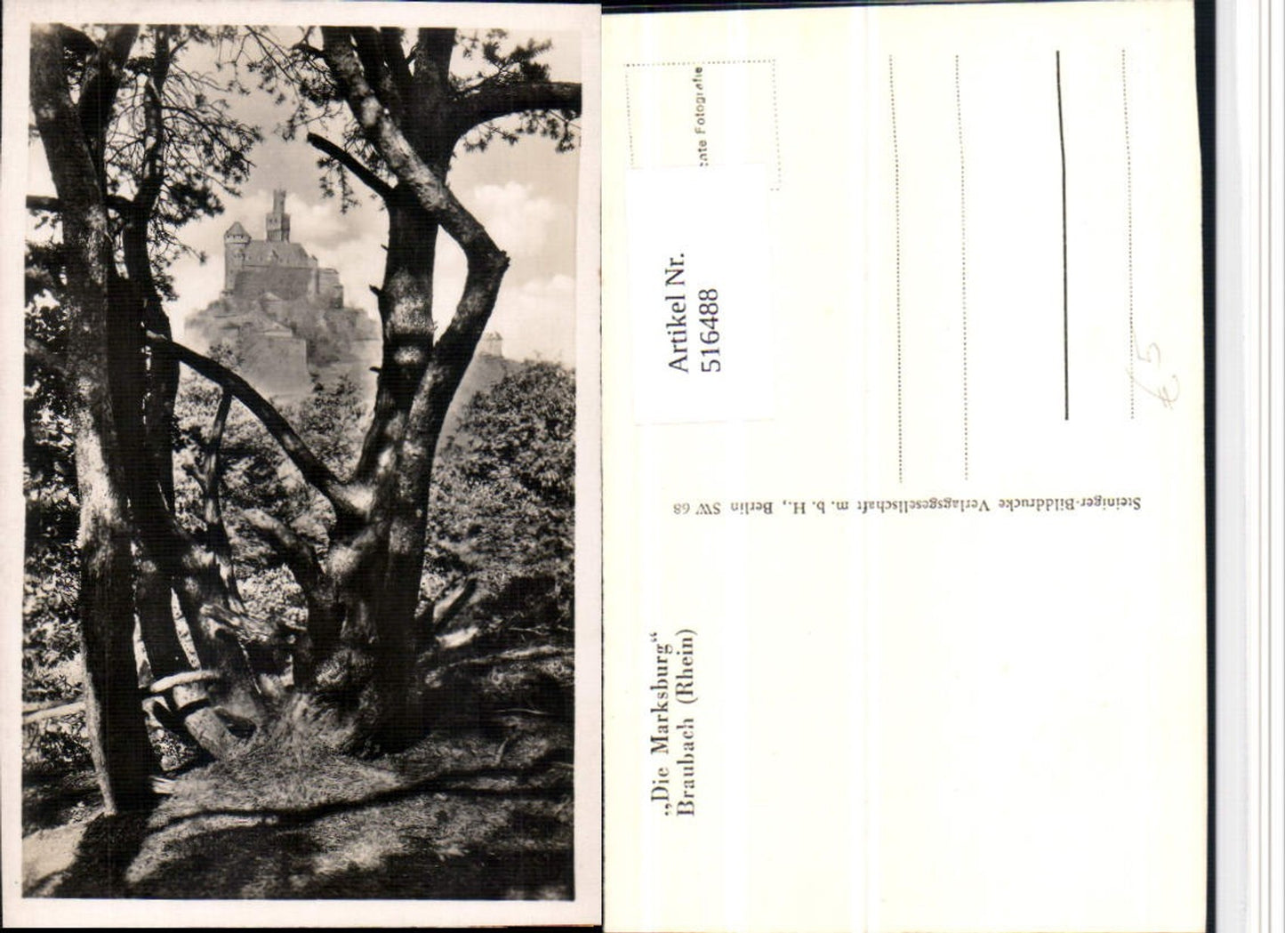 516488,Braubach am Rhein Blick zur Marksburg Burg