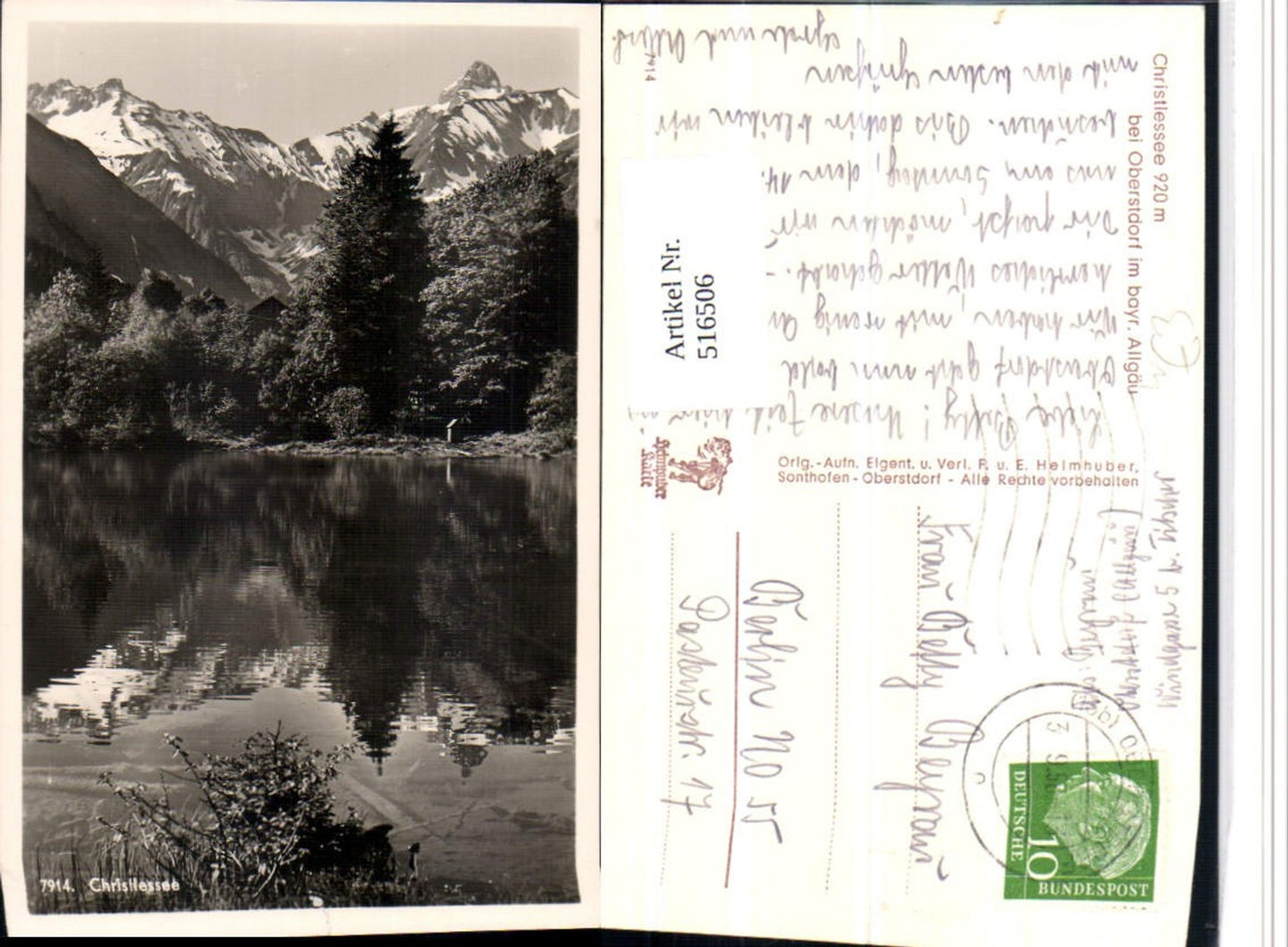 516506,Christlessee See b. Oberstdorf im Allgäu Bergkulisse