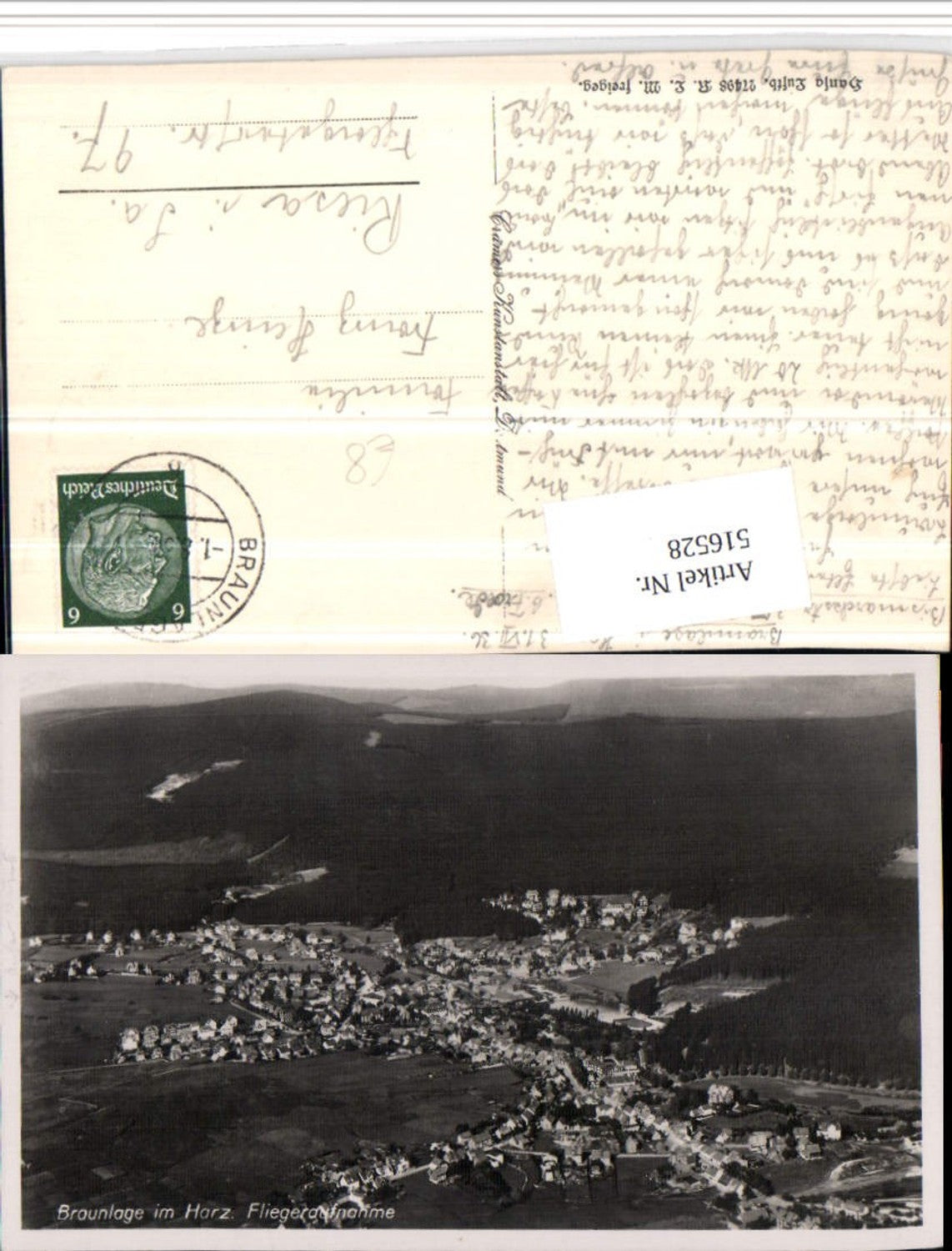 516528,Braunlage im Harz Totale Fliegeraufnahme