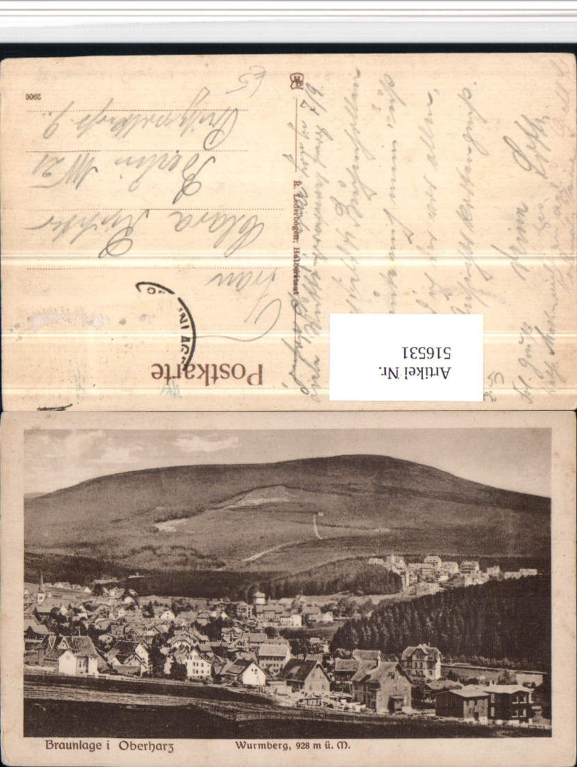 516531,Braunlage im Oberharz Totale m. Wurmberg