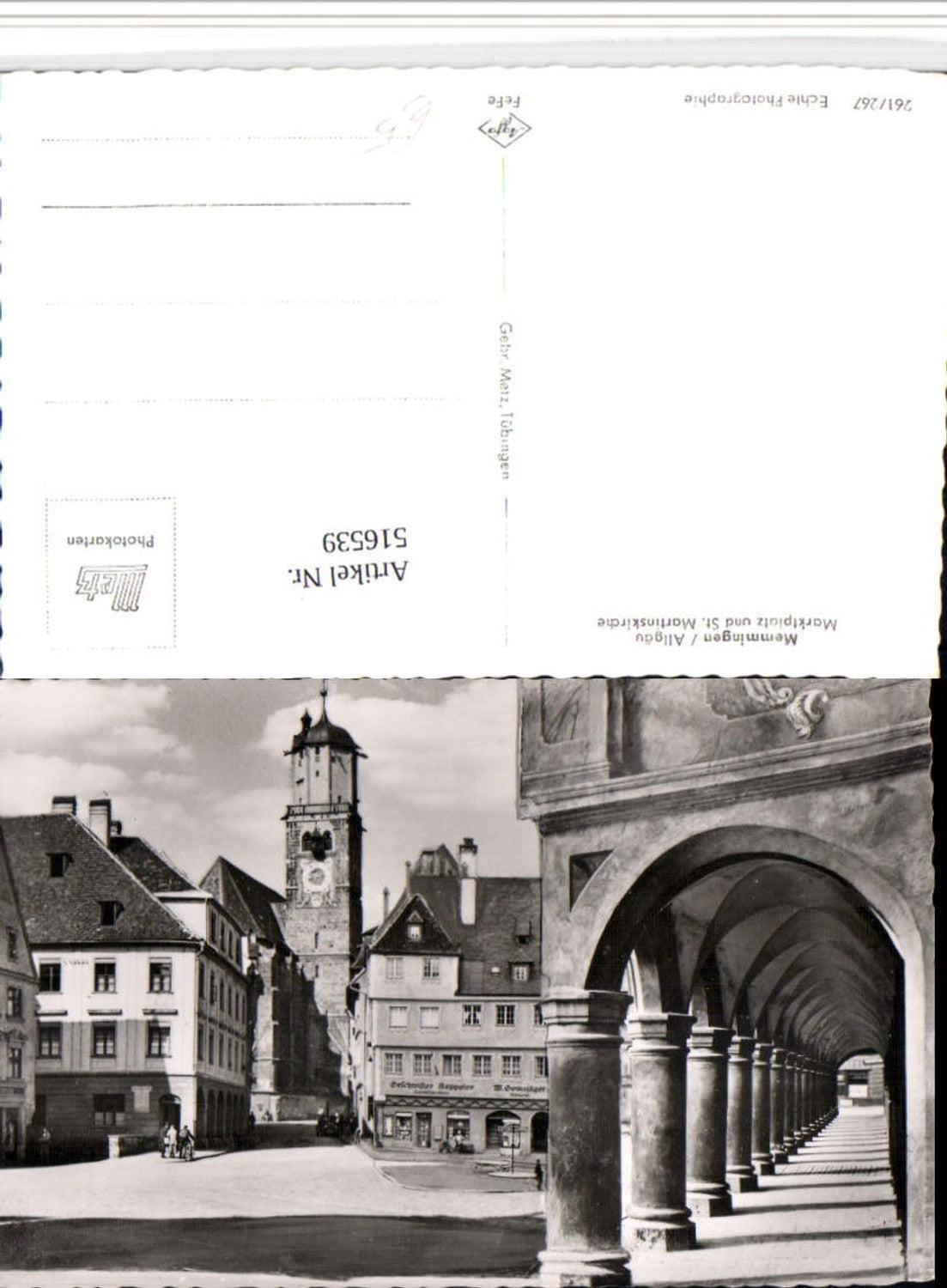 516539,Memmingen im Allgäu Marktplatz u. St. Martinskirche Kirche