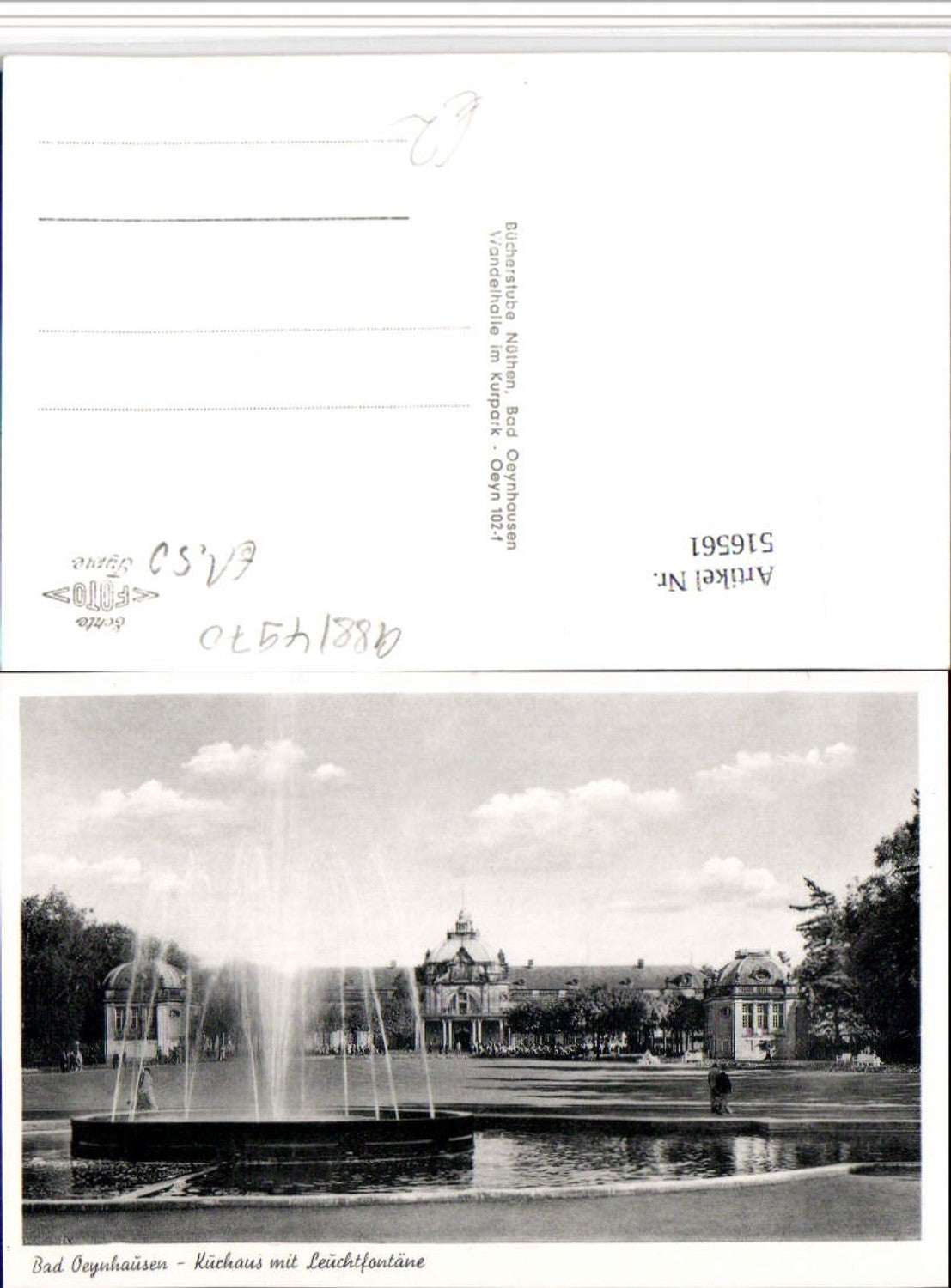 516561,Bad Oeynhausen Kurhaus m. Leuchtfontäne Brunnen