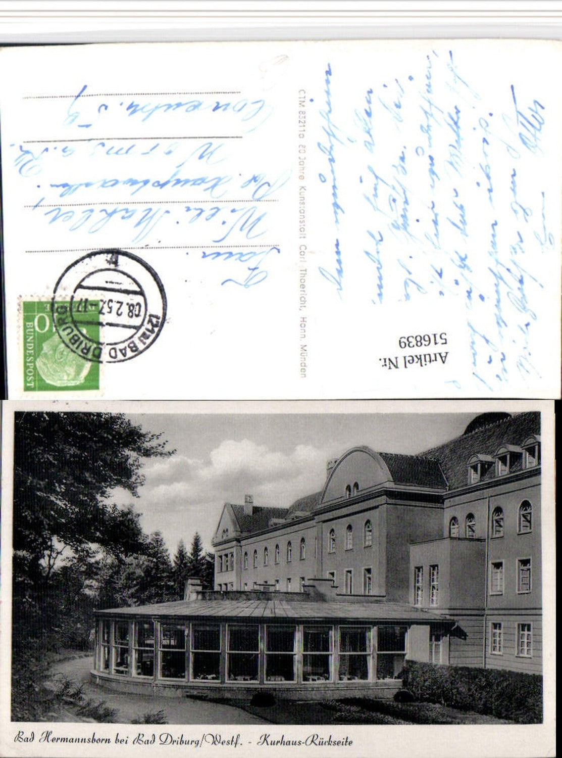 516839,Bad Hermannsborn b. Bad Driburg Kurhaus Rückseite