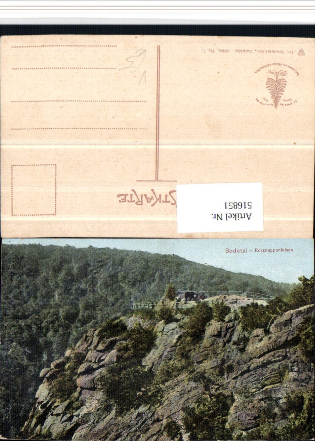 516851,Bodetal b. Thale am Harz Rosstrappenfelsen Felsen pub Dr. Trenkler