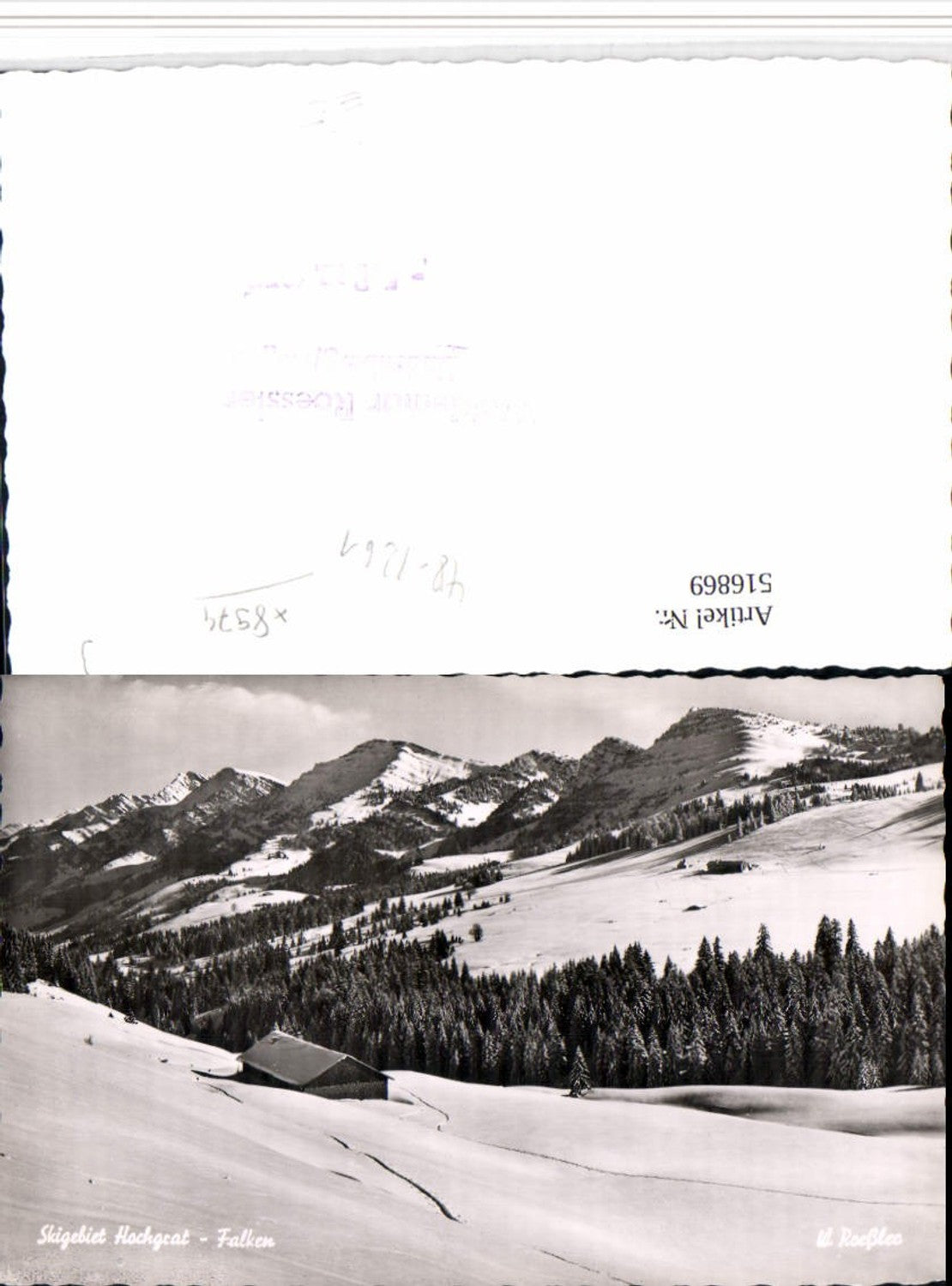 516869,Hochgrat b. Oberstaufen Falken Bergkulisse Winterbild pub W. Roessler