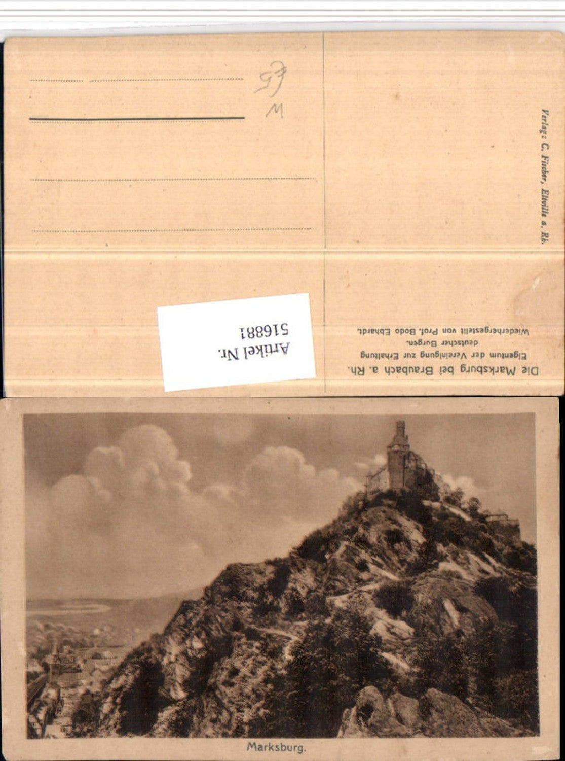 516881,Marksburg Burg b. Braubach am Rhein