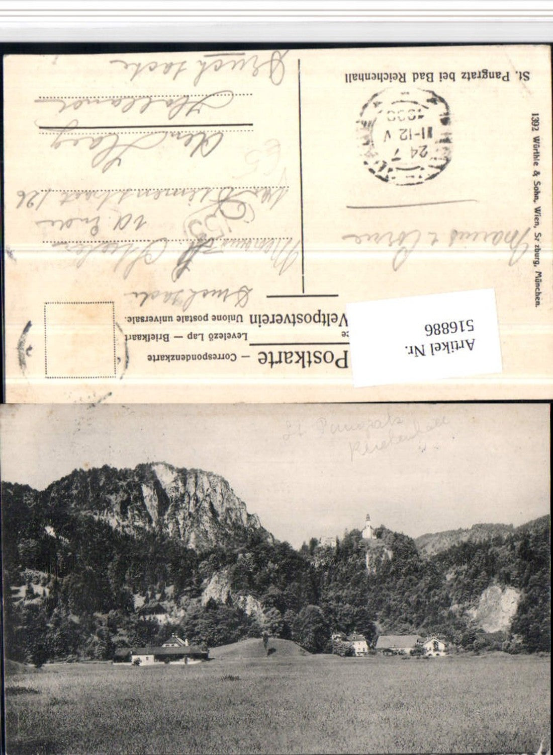 516886,St. Pangratz b. Bad Reichenhall Kirche pub Würthle & Sohn 1392