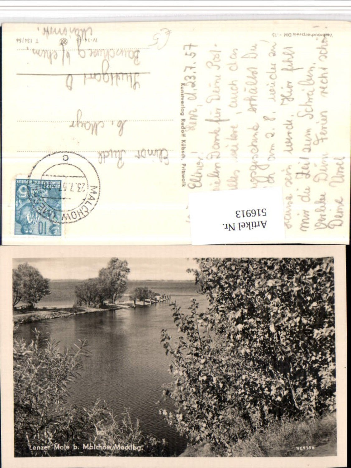 516913,Lenzer Mole b. Malchow See Partie