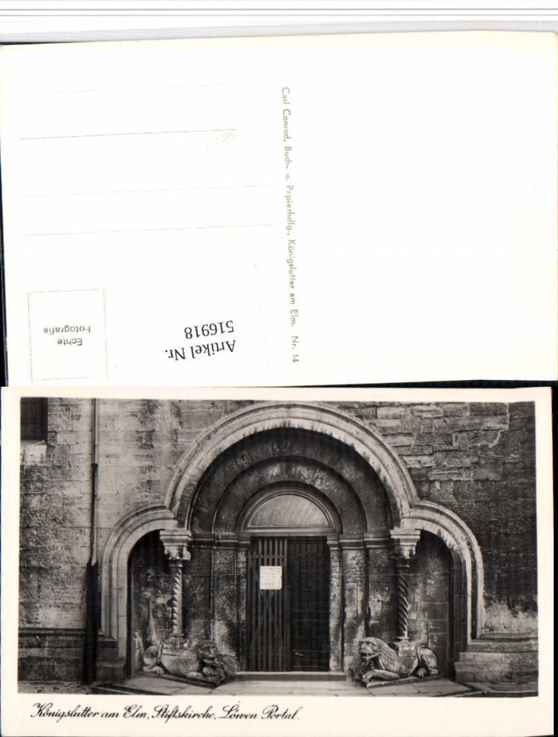 516918,Königslutter am Elm Stiftskirche Löwen Portal