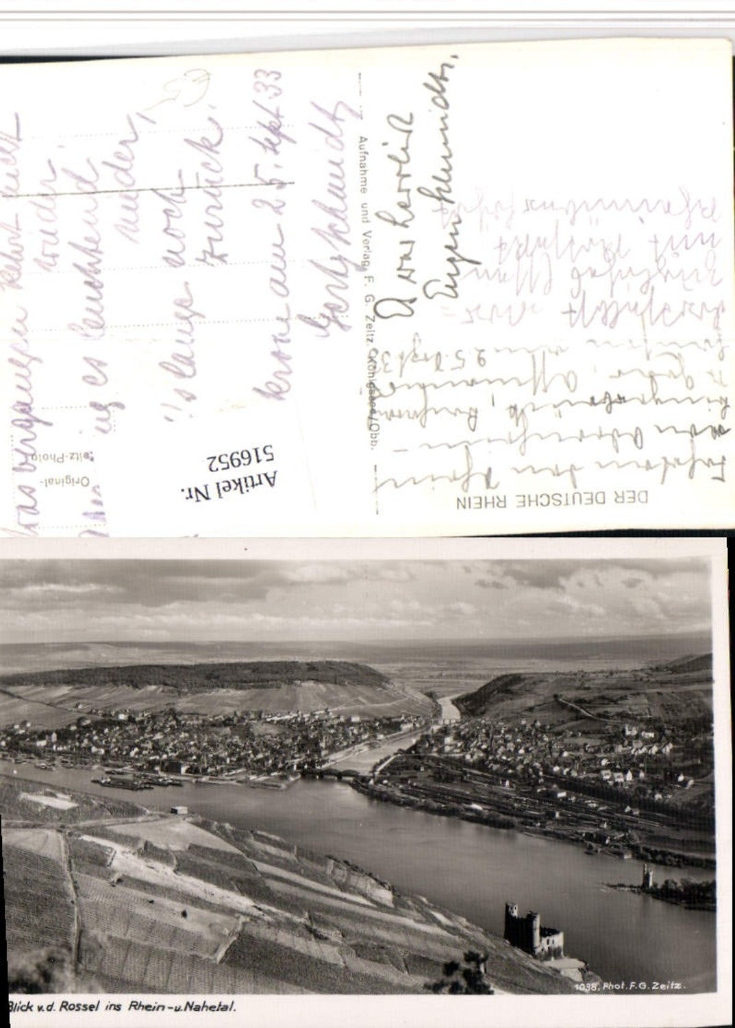 516952,Blick v. d. Rossel ins Rhein- u. Nahetal m. Bingen Totale