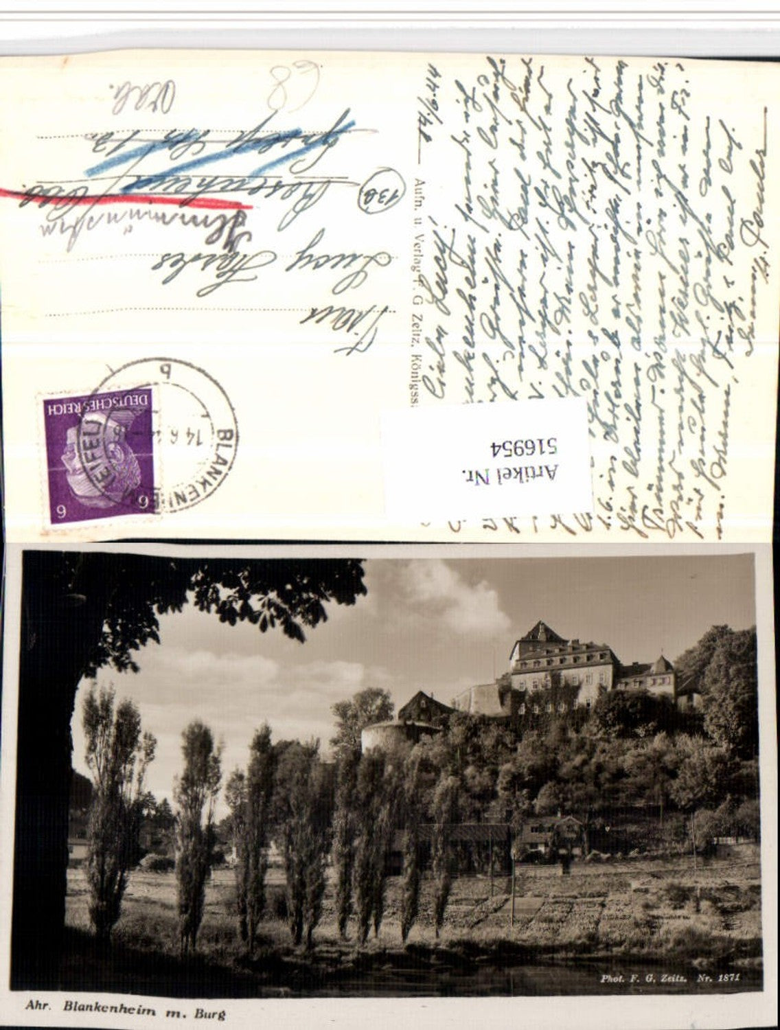 516954,Ahr Blankenheim m. Burg
