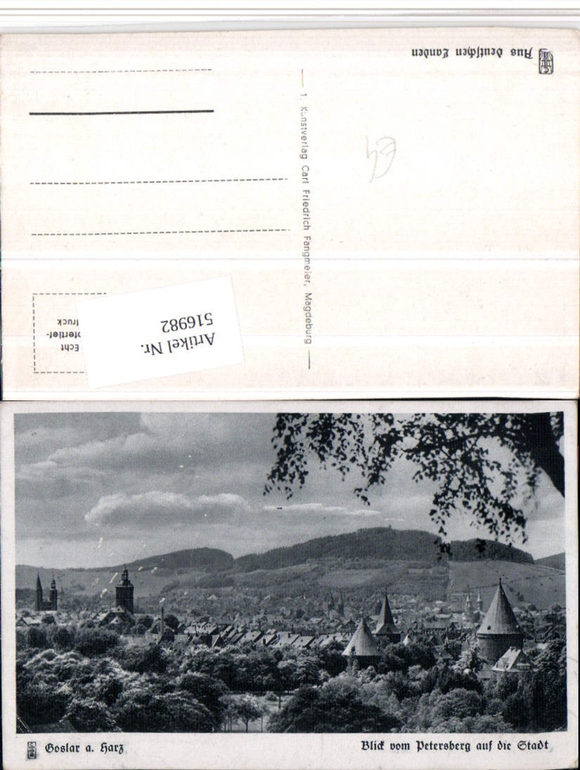 516982,Goslar am Harz Totale vom Petersberg