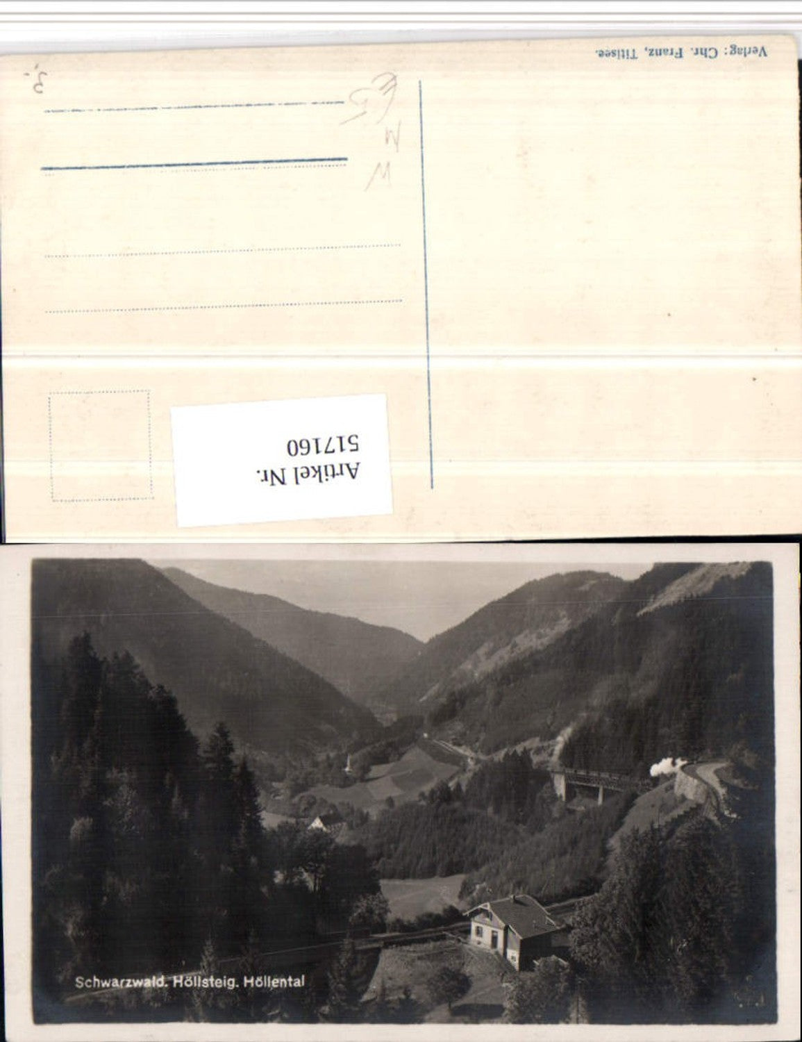 517160,Schwarzwald Höllsteig im Höllental b. Breitnau Viadukt Brücke