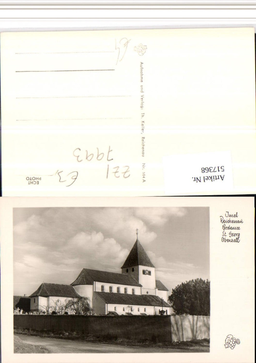 517368,Insel Reichenau im Bodensee St. Georg Oberzell Kirche