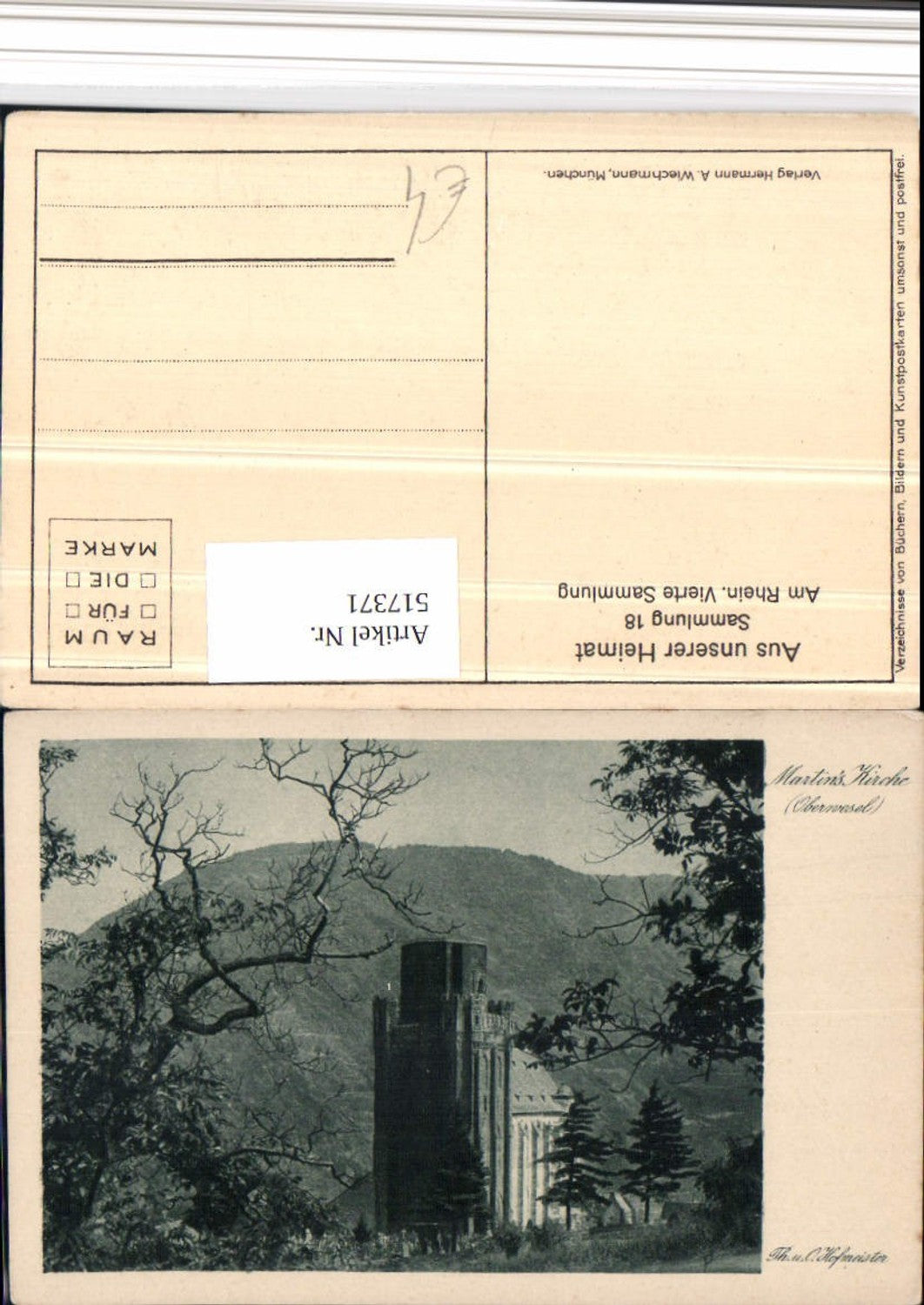 517371,Oberwesel Martins Kirche pub Th. u. O. Hofmeister