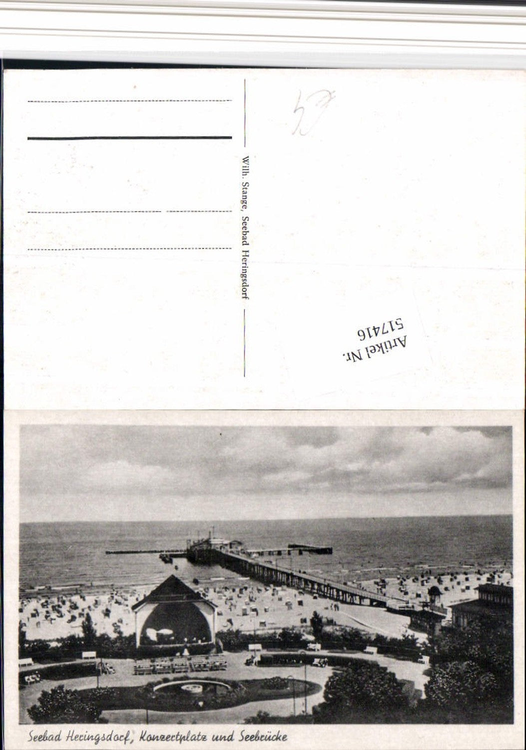 517416,Seebad Heringsdorf Konzertplatz u. Seebrücke Strand