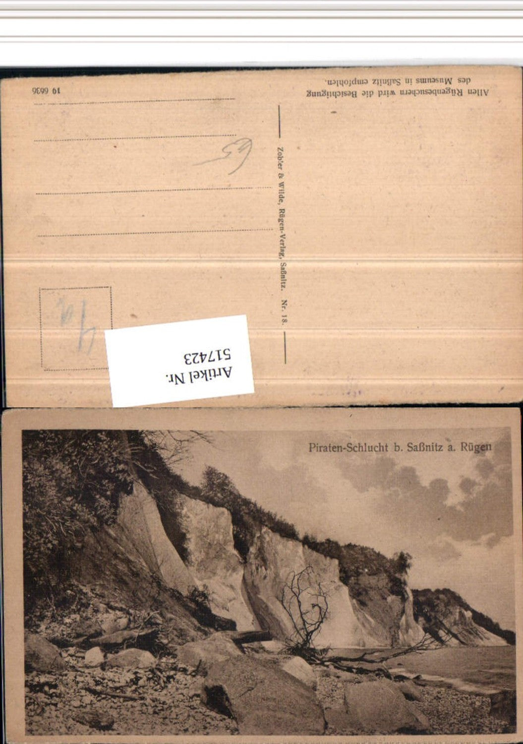 517423,Sassnitz auf Rügen Piraten-Schlucht Steilküste Klippe