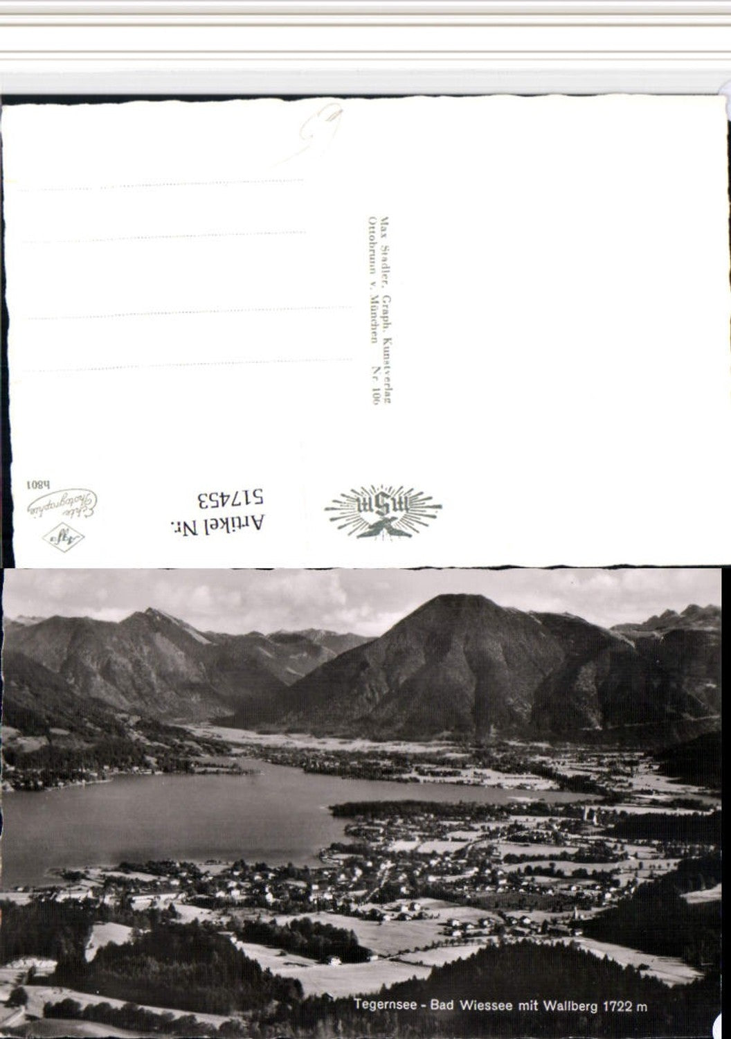 517453,Tegernsee Bad Wiessee Totale m. Wallberg Bergkulisse