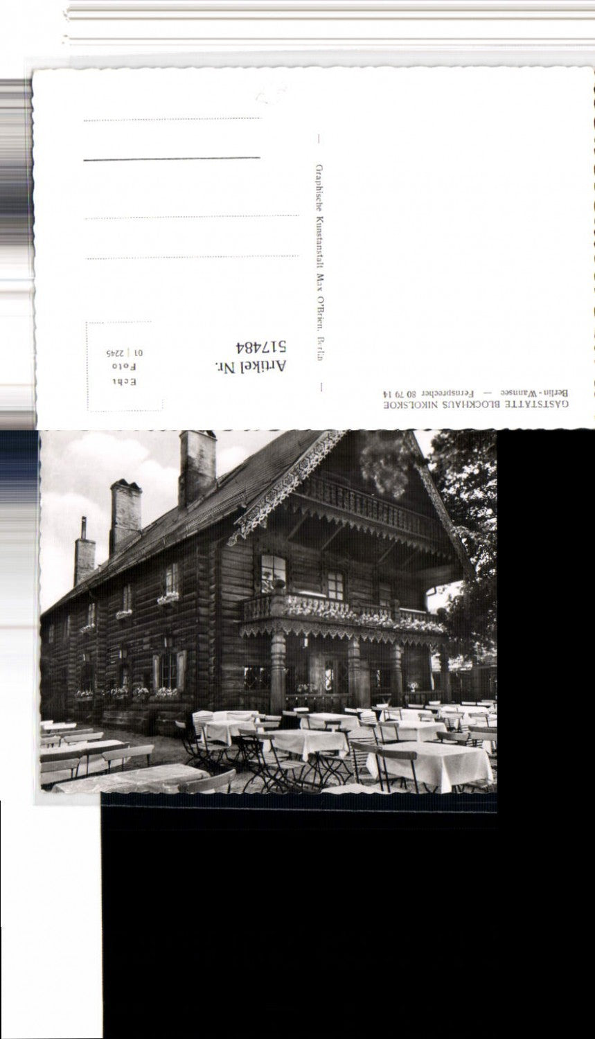 517484,Berlin Wannsee Gaststätte Blockhaus Nikolskoe