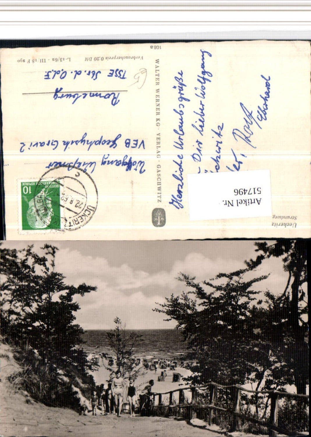 517496,Ückeritz Strandweg Wegpartie Strand