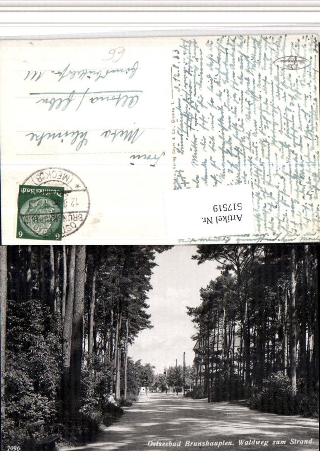 517519,Ostseebad Brunshaupten b. Kühlungsborn Waldweg zum Strand