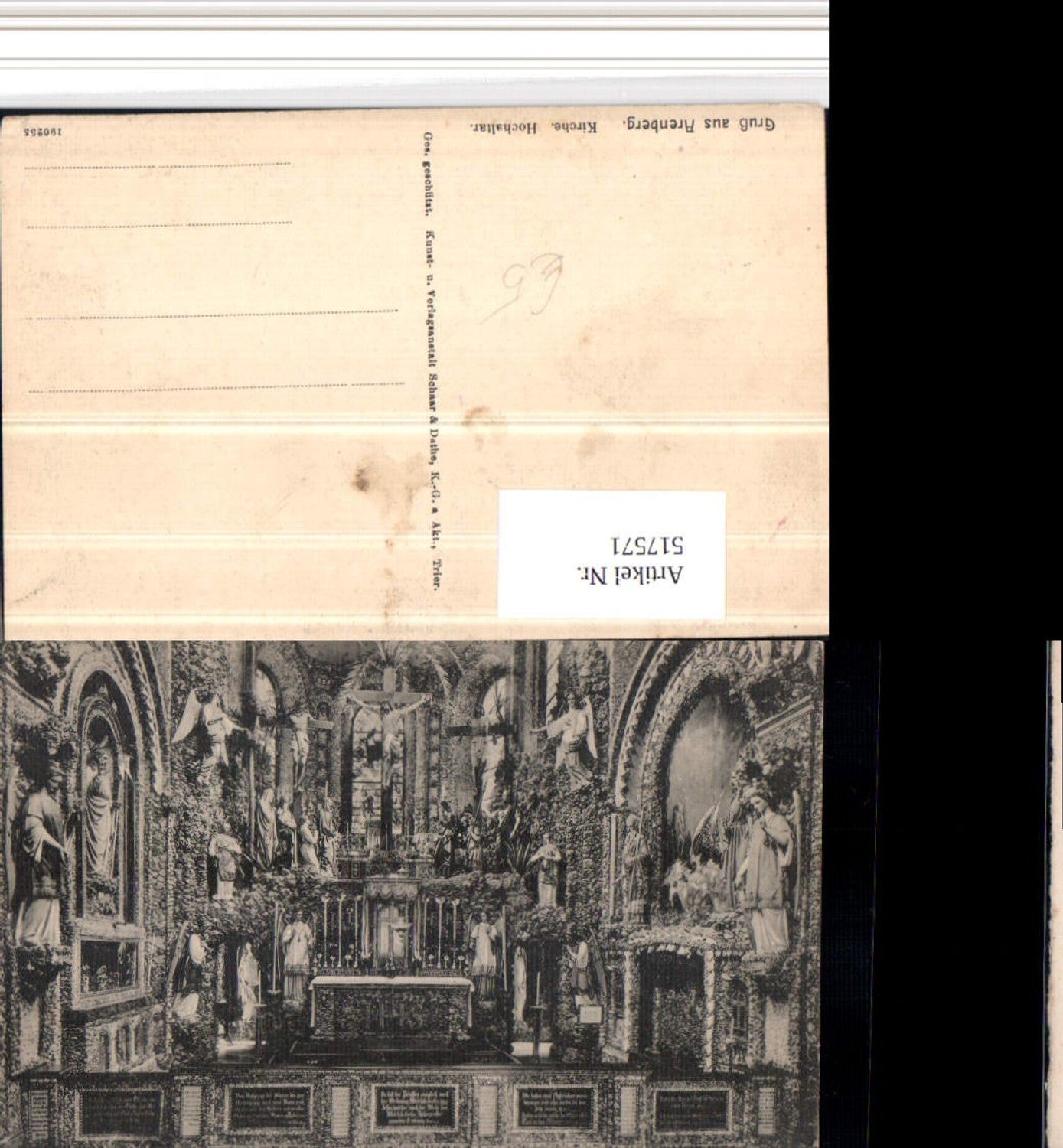 517571,Koblenz Gruß aus Arenberg Kirche Innenansicht Hochaltar