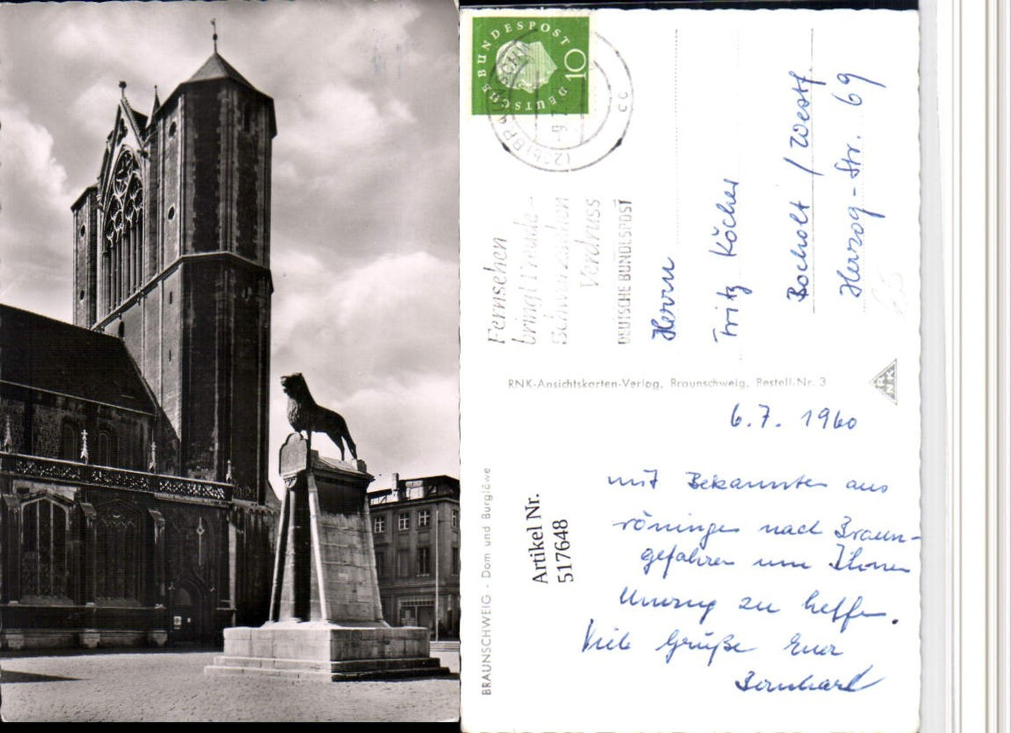 517648,Braunschweig Dom Kirche u. Burglöwe