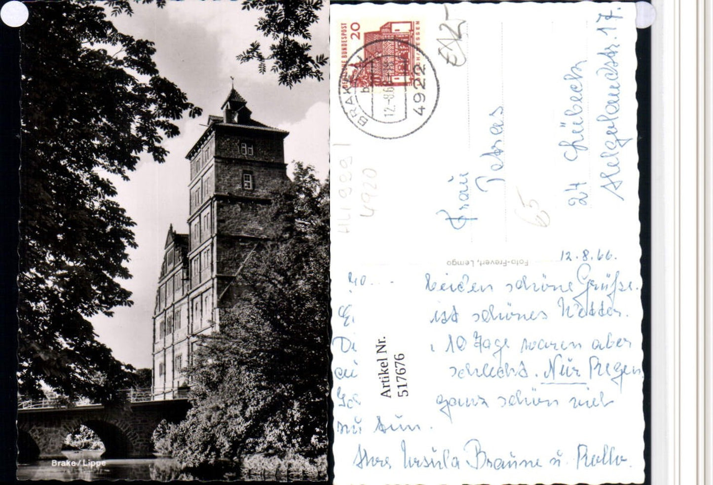 517676,Brake Lippe b. Lemgo Gebäude Turm Brücke