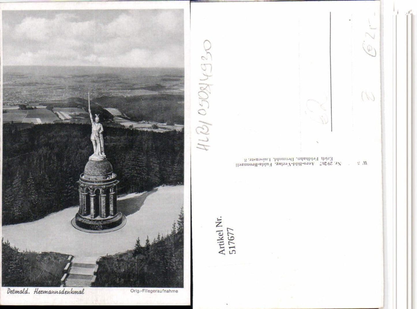 517677,Detmold Hermanns-Denkmal Fliegeraufnahme