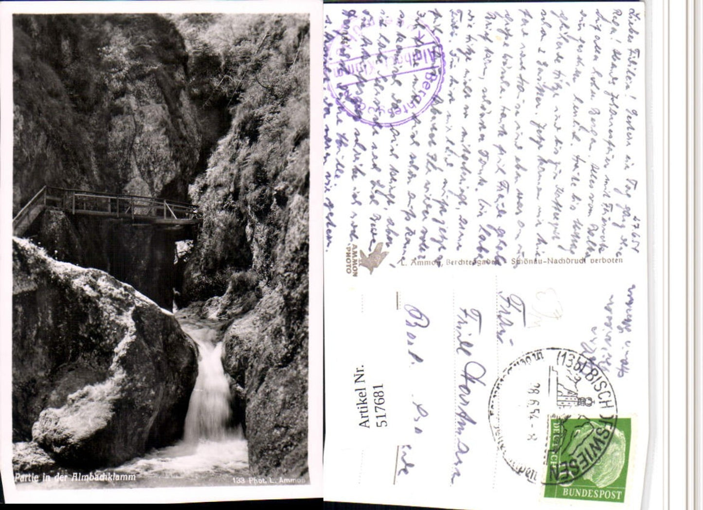 517681,Partie in d. Almbachklamm b. Berchtesgaden Wasserfall