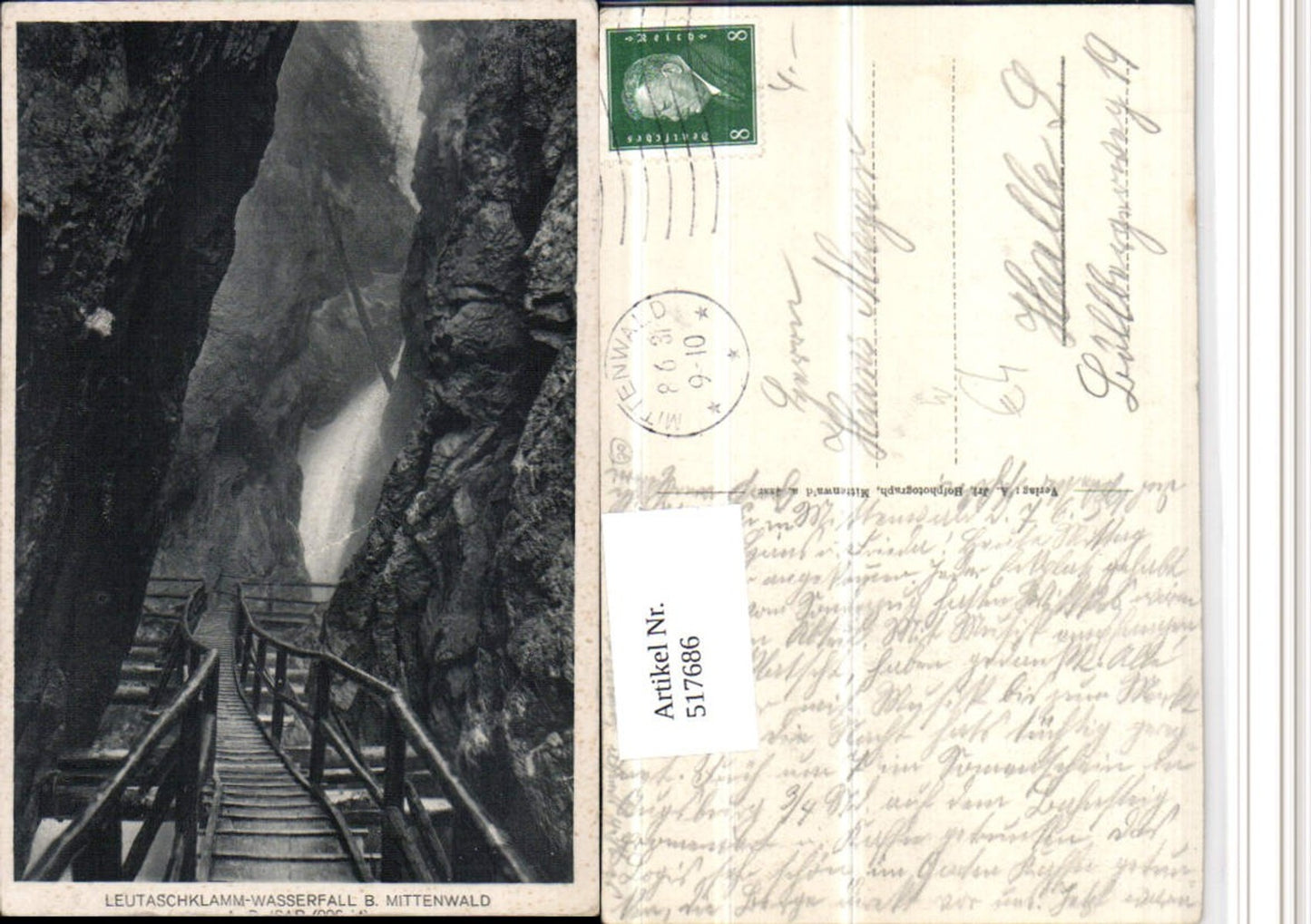 517686,Leutaschklamm Klamm b. Mittenwald Wasserfall