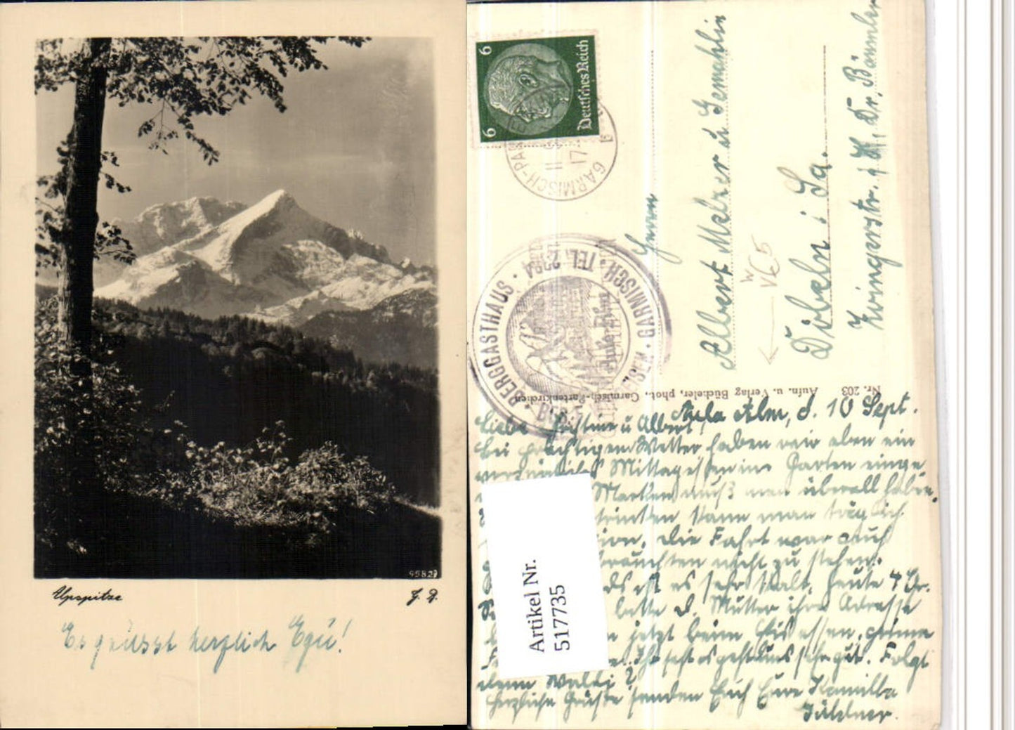 517735,Alpspitze b. Garmisch-Partenkirchen Bergkulisse pub Bücheler 203