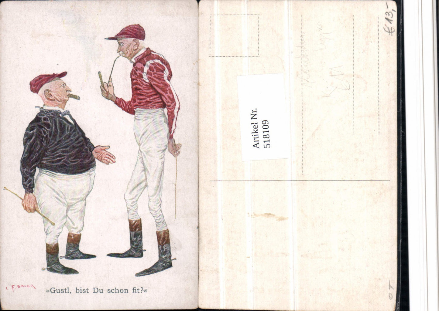 518109,Künstler Ak C.F. Bauer Scherz Humor Karikatur Rauchen Pfeife Polo