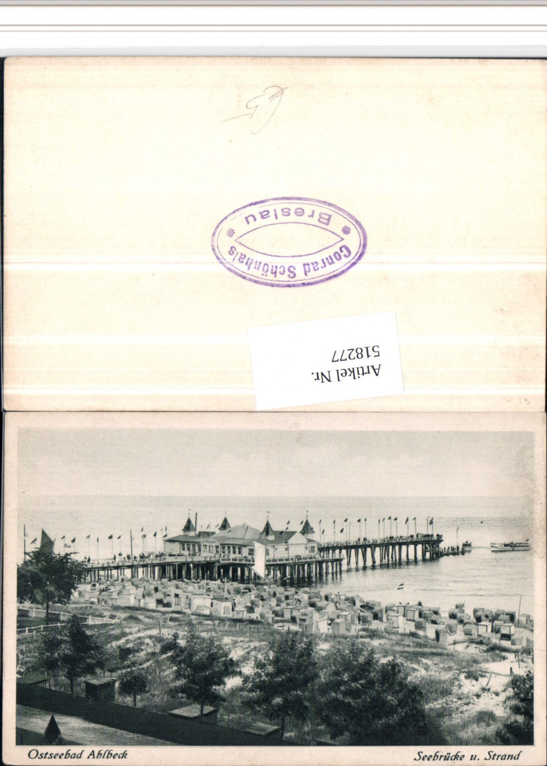518277,Ostseebad Ahlbeck Seebrücke u. Strand