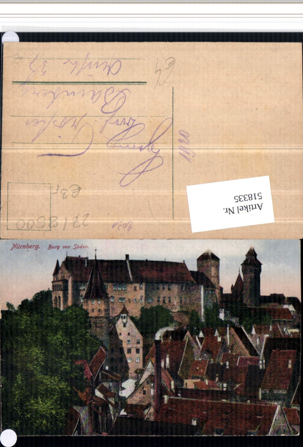 518335,Nürnberg Teilansicht Burg von Süden