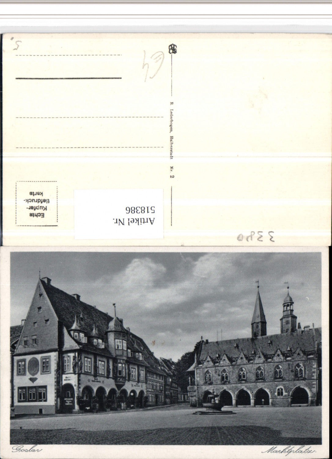 518386,Goslar Marktplatz Rathaus Erker Brunnen