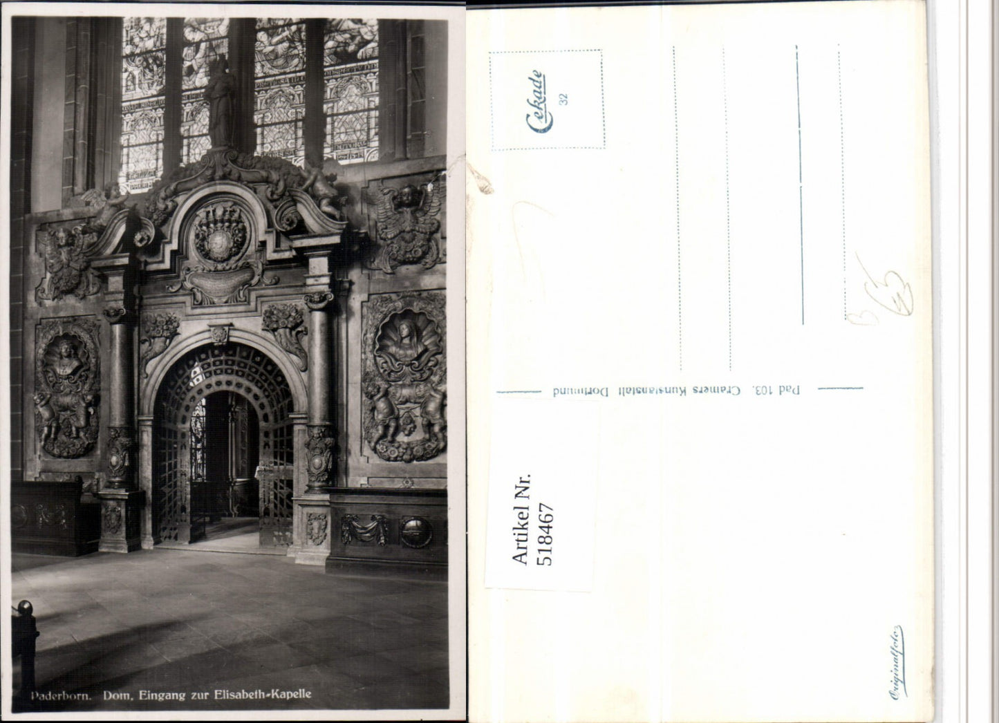 518467,Paderborn Dom Eingang zur Elisabeth-Kapelle