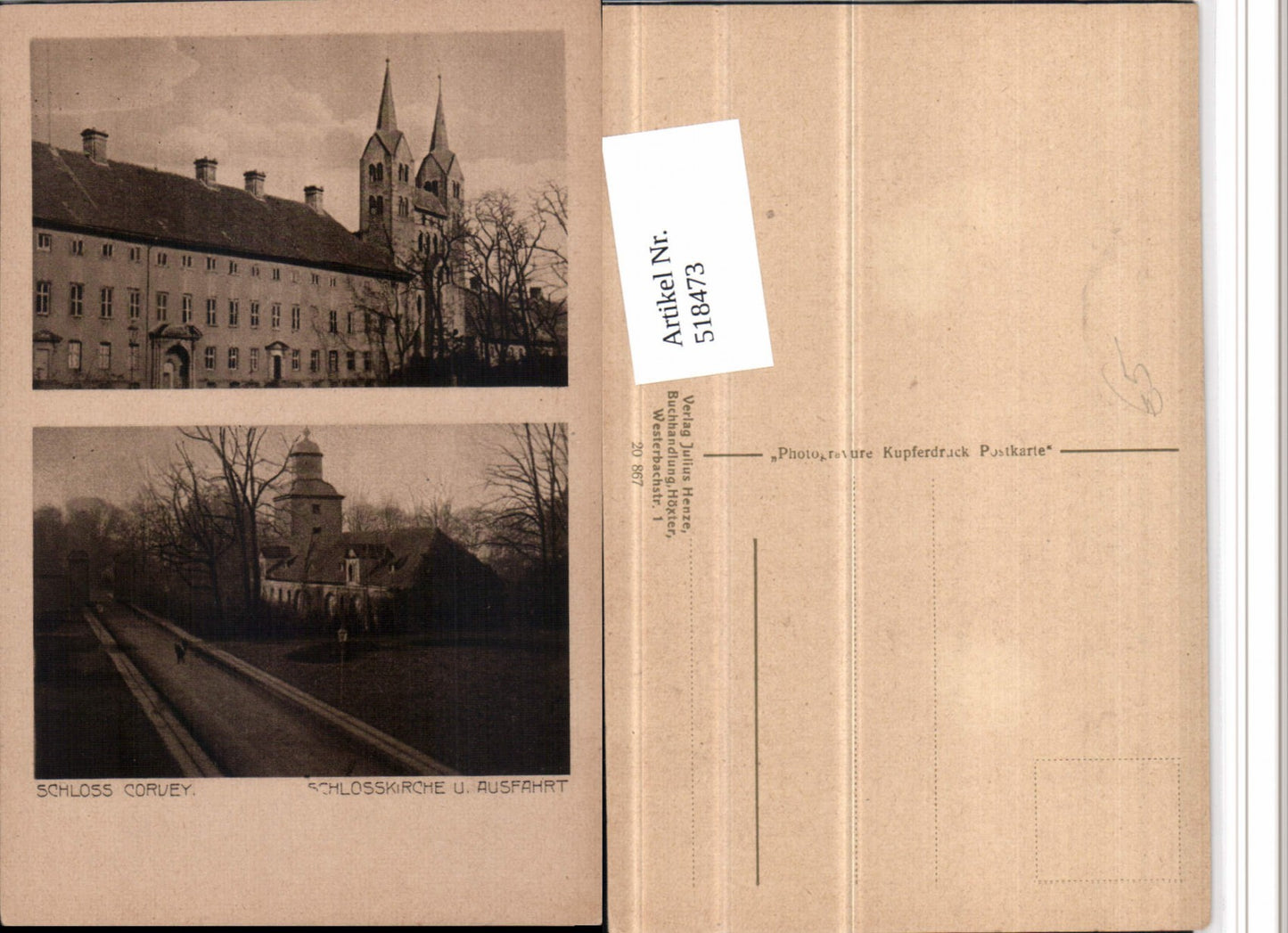 518473,Schloss Corvey b. Höxter Schlosskirche Mehrbildkarte