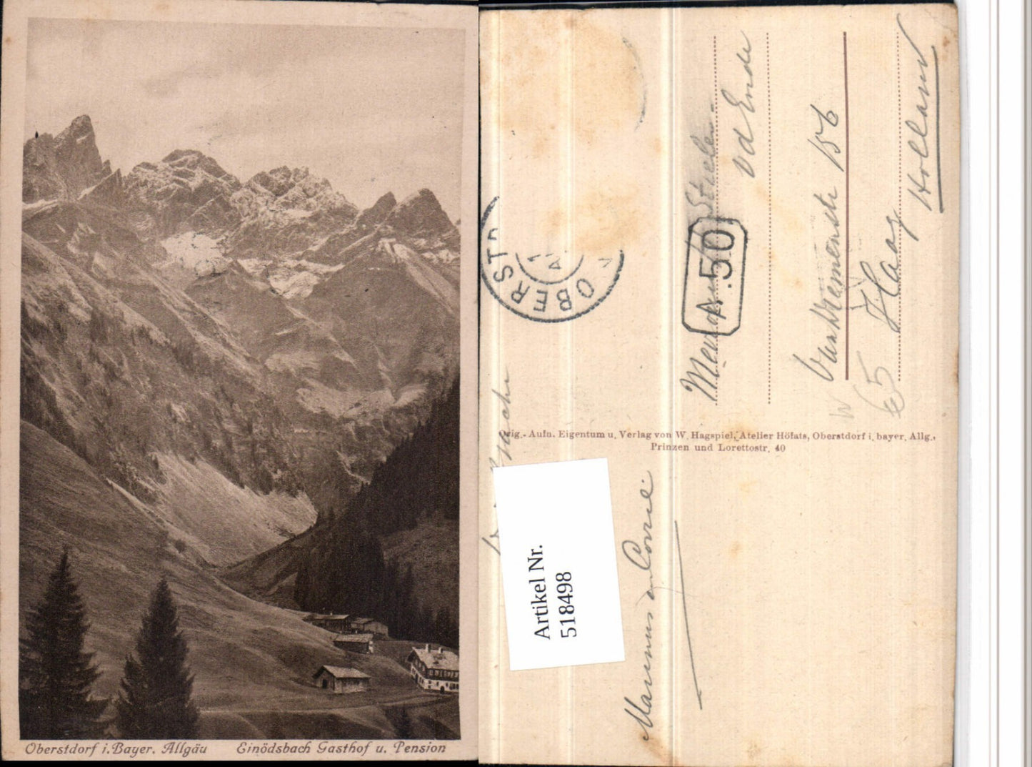 518498,Oberstdorf Einödsbach Gasthof Pension Bergkulisse