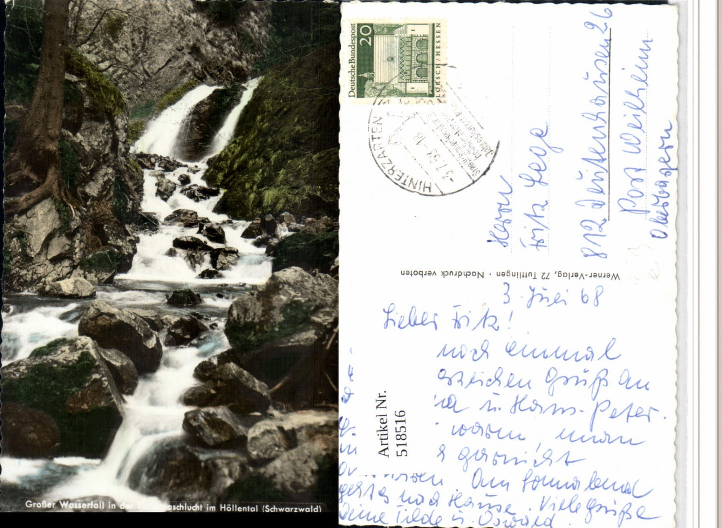 518516,Höllental im Schwarzwald b. Breitnau Ravennaschlucht Großer Wasserfall