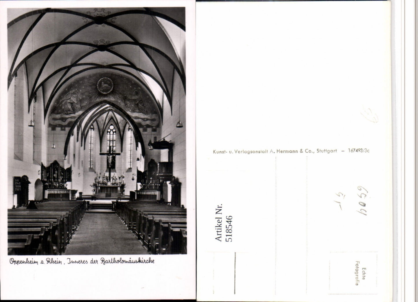 518546,Oppenheim am Rhein Bartholomäuskirche Kirche Innenansicht