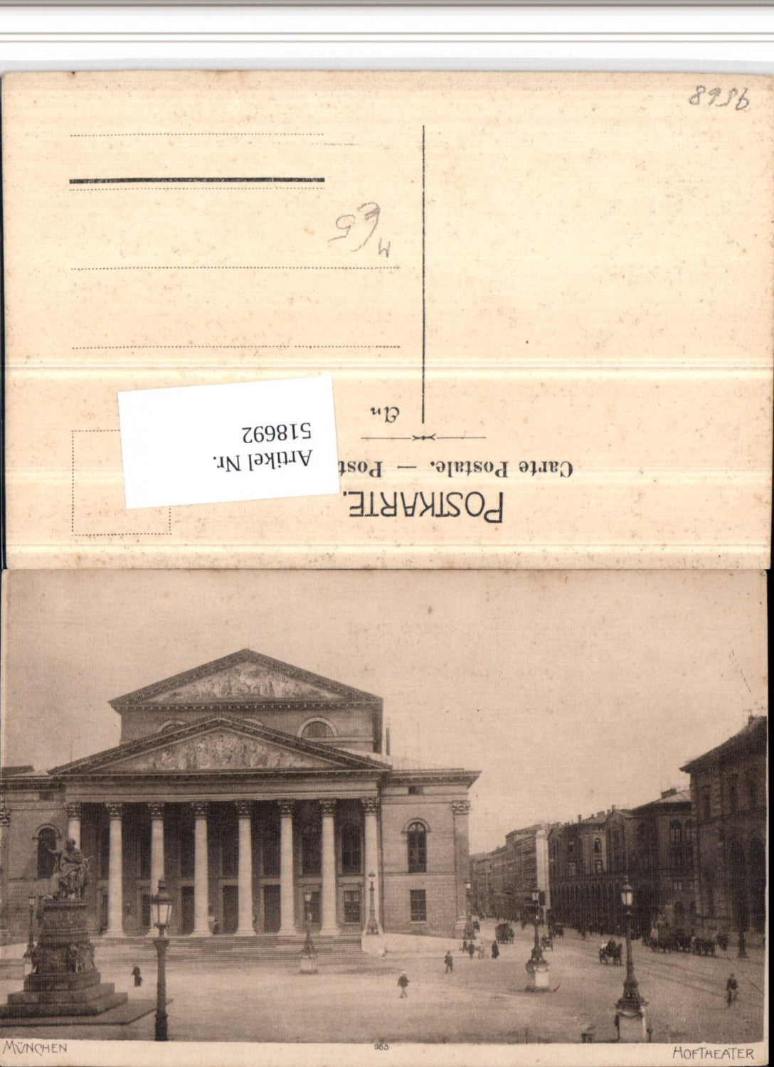 518692,München Hoftheater Theater Denkaml
