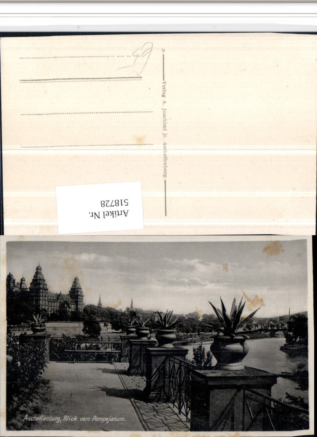 518728,Aschaffenburg Blick vom Pompejanum Fluss