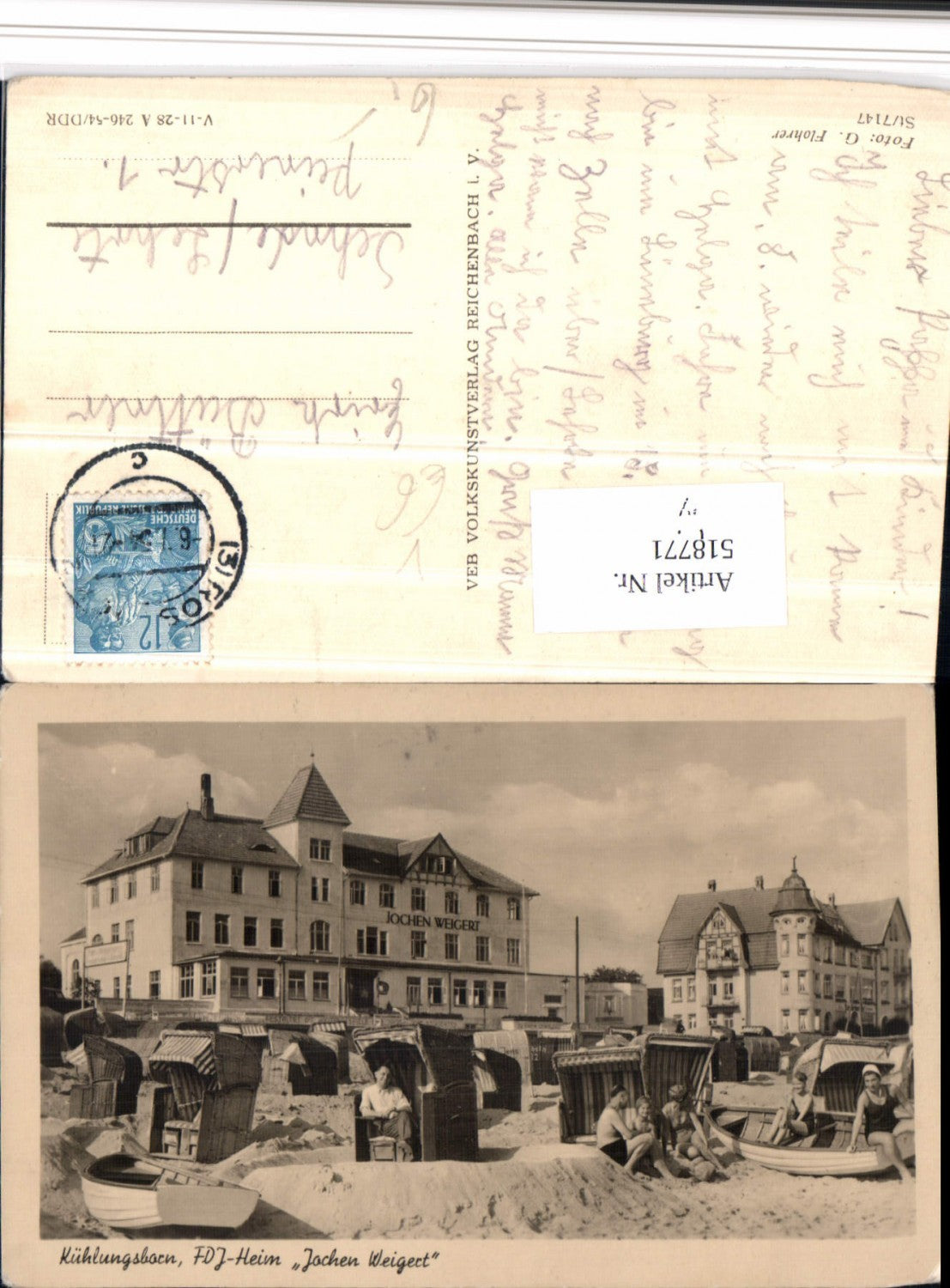 518771,Kühlungsborn Heim Jochen Weigert Strandleben Strandkörbe pub VEB