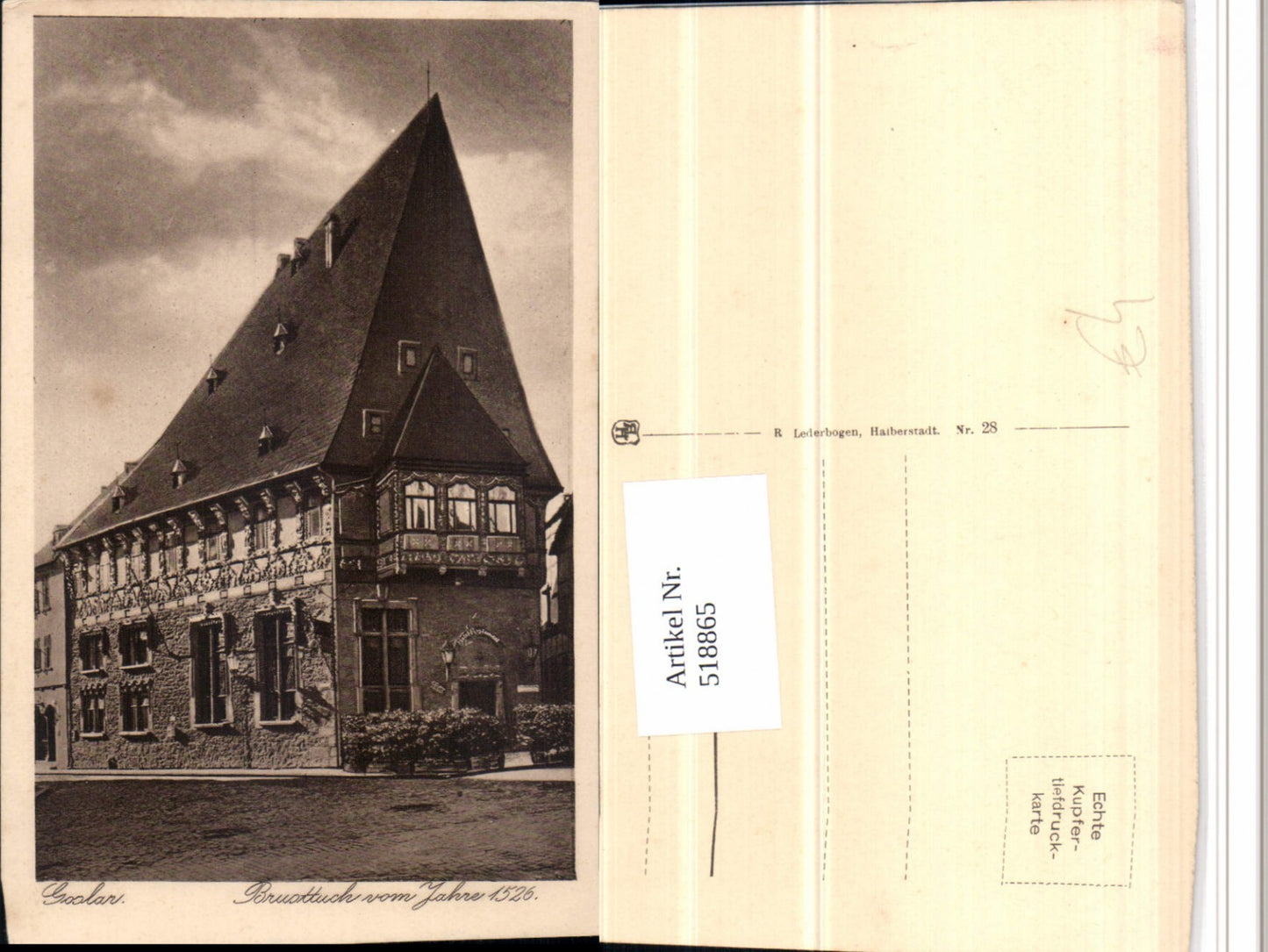 518865,Goslar Brusttuch vom Jahre 1526 Gebäude Erker