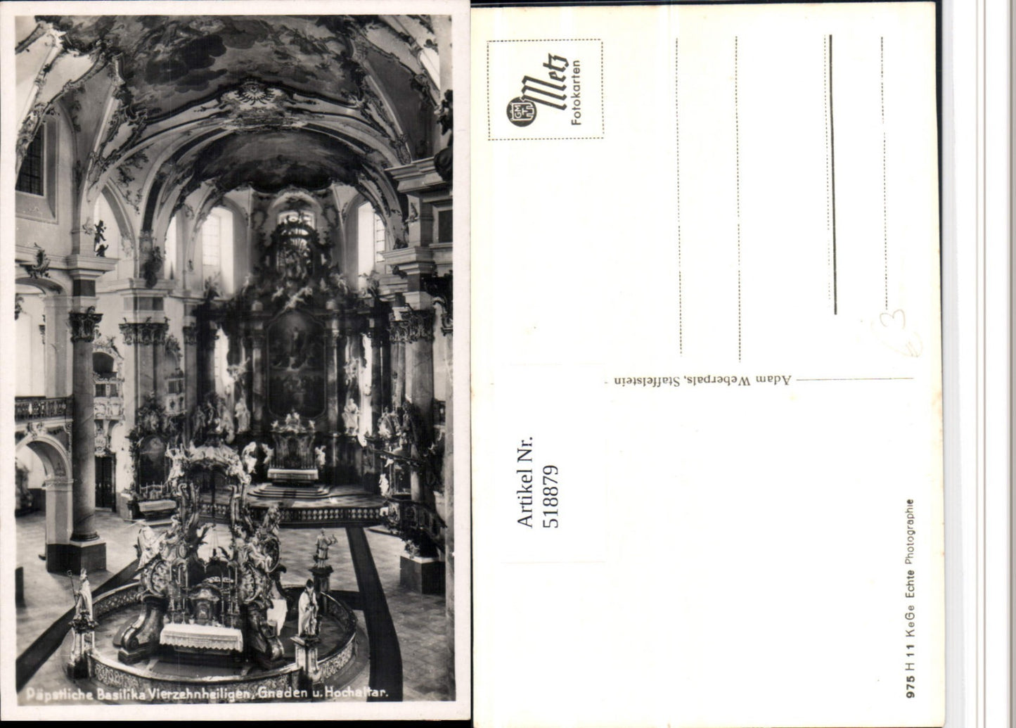 518879,Bad Staffelstein Basilika Kirche Vierzehnheiligen Innenansicht