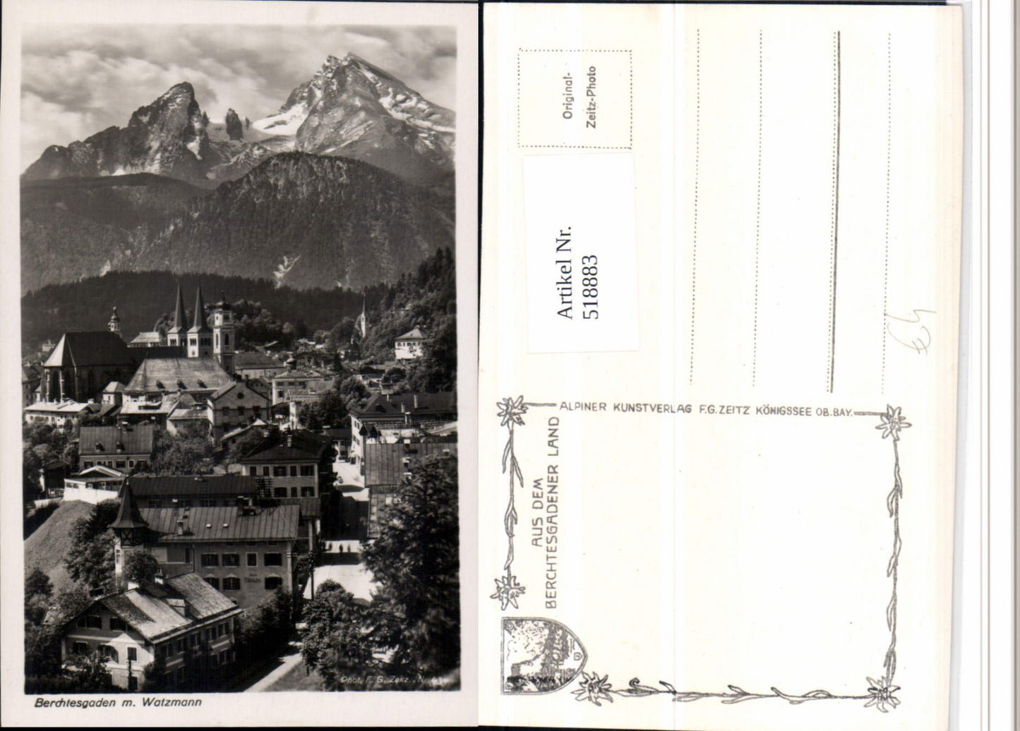 518883, Berchtesgaden Total view with Watzmann mountain backdrop