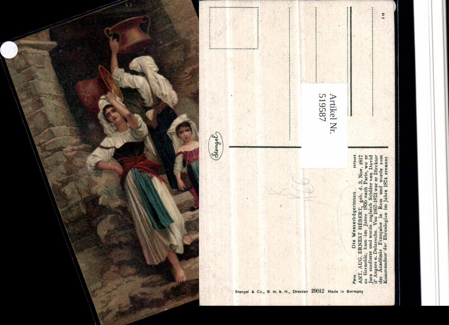 519587,Künstler AK A.A. Ernest Hebert Wasserträgerinnen Orient Wasser Kübel pub Stengel Co 29012