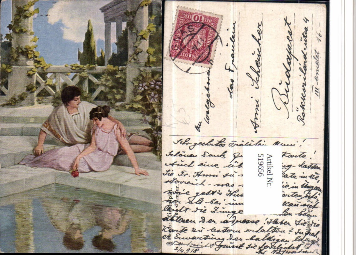 519656,Künstler AK K. Schwarz Liebesspiel Liebe Paar Typen