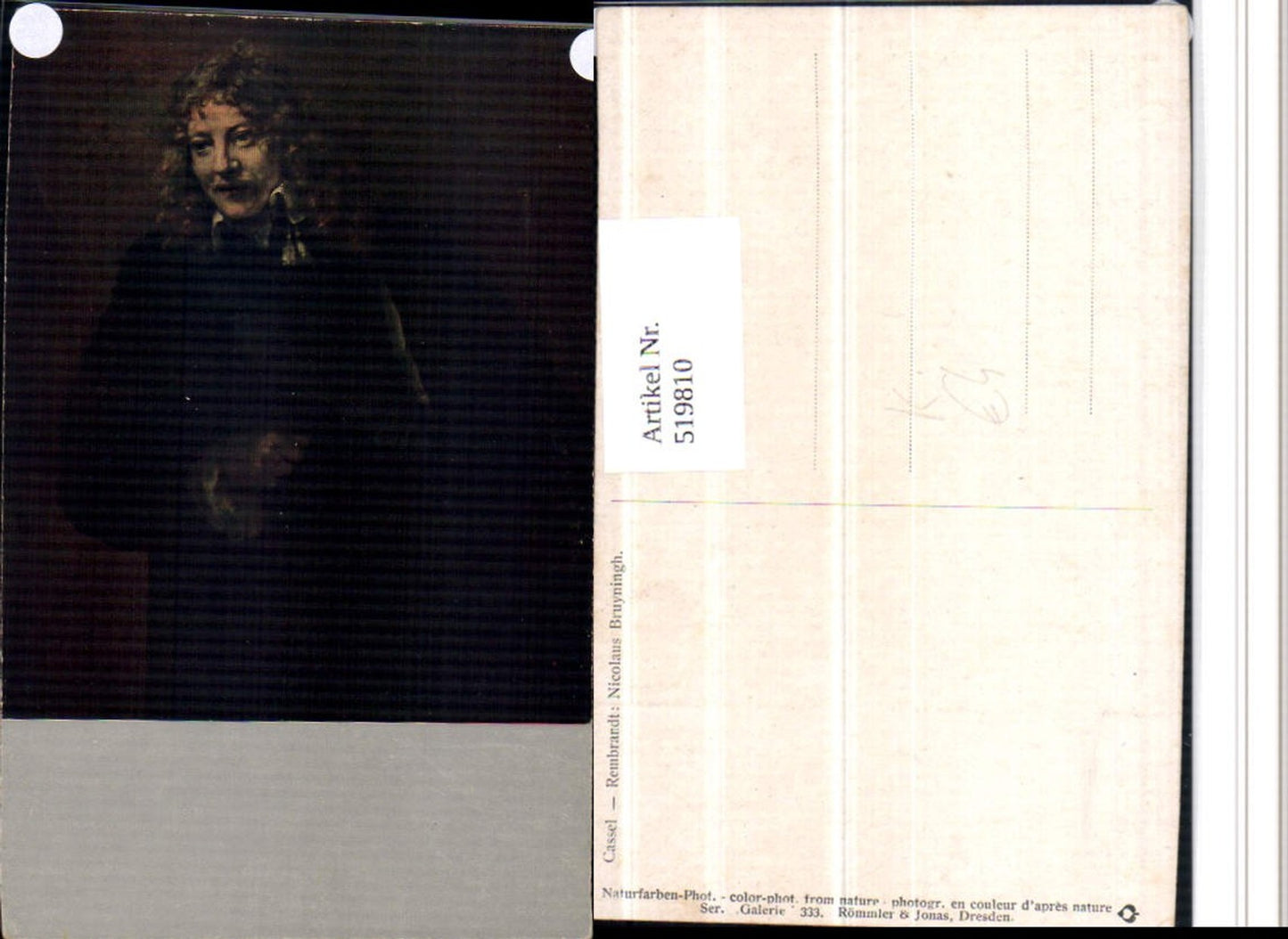 519810,Künstler AK Rembrandt Nicolaus Bruyningh Portrait